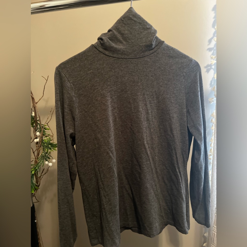 Land’s End (L) - Dark Heather Gray Turtleneck